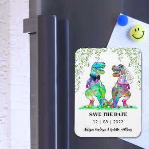 Dinosaurien-Hochzeit Save-the-Date Magnet