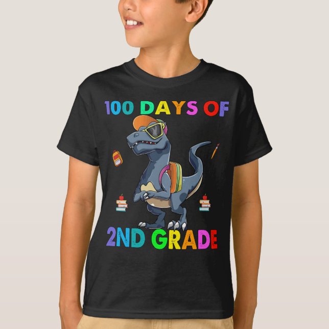Dinosaurier 100 Tage 2. T-Shirt (Vorderseite)