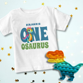 Dinosaurier 1. Geburtstag Niedlicher Individuelle  Baby T-shirt