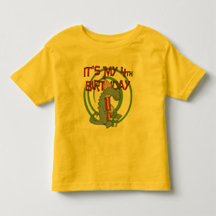 Dinosaurier-4. Geburtstags-T - Shirts und