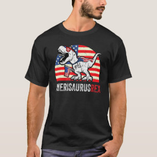 Dinosaurier 4. Juli Kinder Jungen Männer Amerisaur T-Shirt