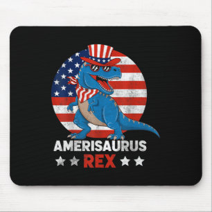Dinosaurier 4. Juli Männer Frauen Mädchen Amerisau Mousepad