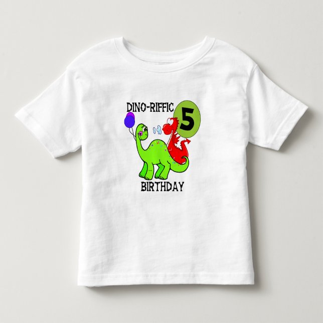 Dinosaurier-5. Geburtstags-T - Shirts und (Vorderseite)