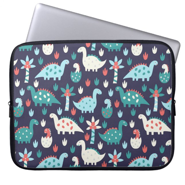 Dinosaurier Adventure Nahtlos Design Laptopschutzhülle (Vorderseite)