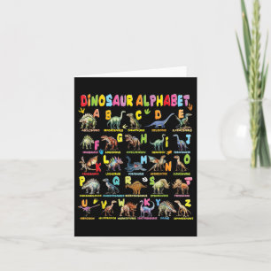 Dinosaurier Alphabet A-z Abc Dino Boys Kinder Karte