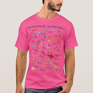Dinosaurier Alphabet ABC für A-Z Dino Ident T-Shirt