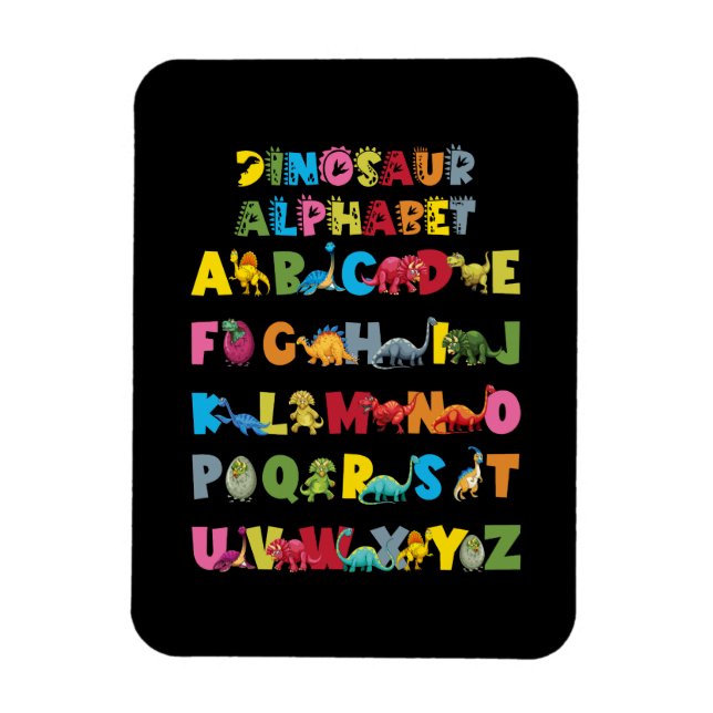 Dinosaurier Alphabet ABC Magnet (Vertikal)