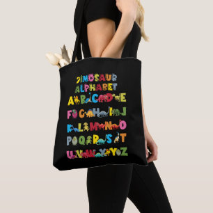 Dinosaurier Alphabet ABC Tasche