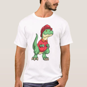Dinosaurier als Feuerwehrmann mit Feuerhelm T-Shirt