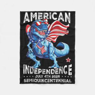 Dinosaurier American Flag 250. Jubiläum Rex Usa 4. Fleecedecke