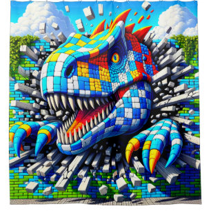 Dinosaurier Art Duschvorhang