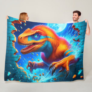 Dinosaurier Art Fleecedecke