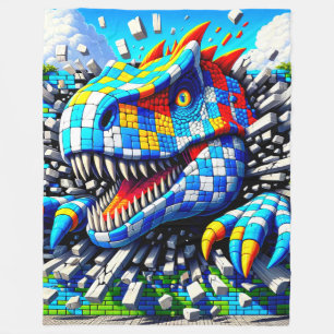 Dinosaurier Art Fleecedecke