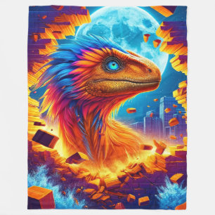 Dinosaurier Art Fleecedecke
