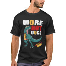 Dinosaurier aß einen Hotdog