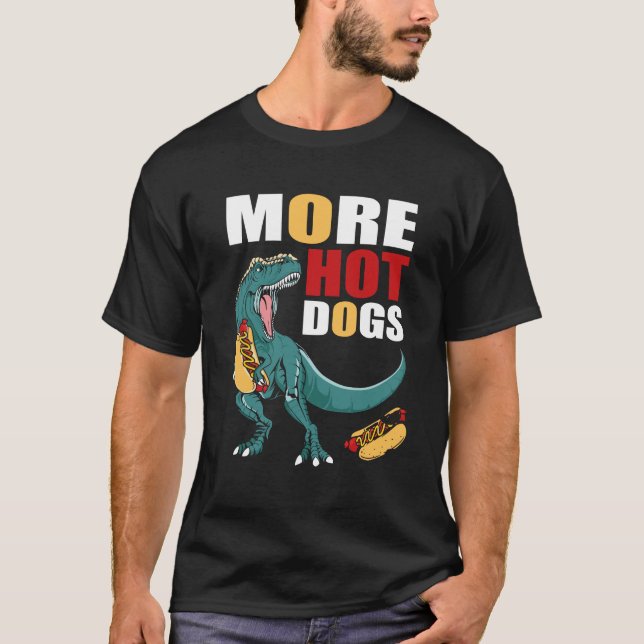 Dinosaurier aß einen Hotdog T-Shirt (Vorderseite)