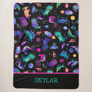 Dinosaurier Astronauten Wasserfarbraum Personalisi Sherpadecke
