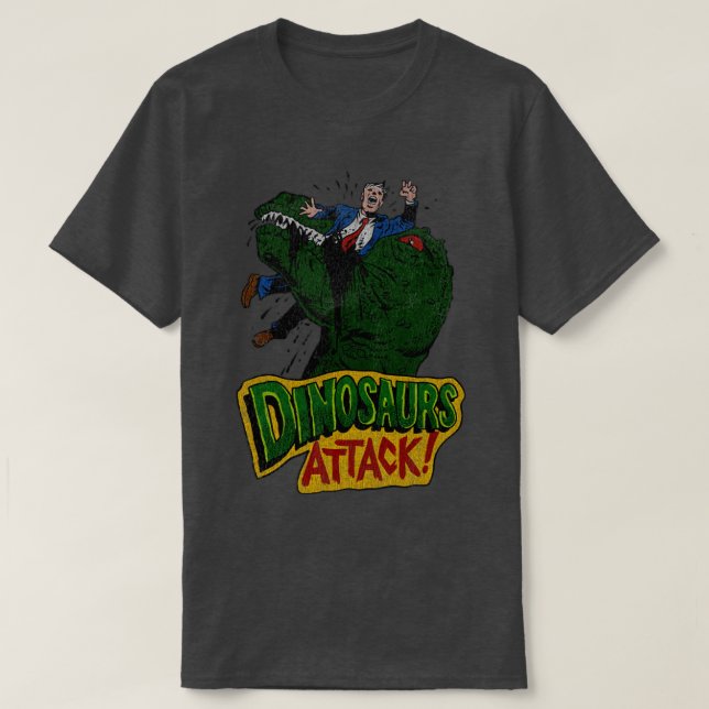 Dinosaurier-Attacken T-Shirt (Design vorne)