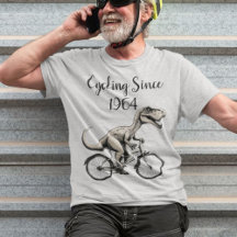 Dinosaurier auf einem Fahrrad Dino Bike Radfahrer