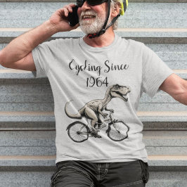 Dinosaurier auf einem Fahrrad Dino Bike Radfahrer  T-Shirt