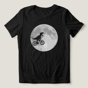 Dinosaurier auf einem Rad in Sky mit Mondspass Tri-Blend Shirt