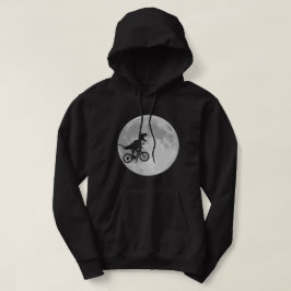 Dinosaurier auf einem Rad mit dem Mond Hoodie