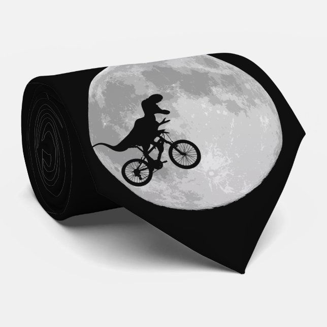 Dinosaurier auf einem Rad mit dem Mond Krawatte (Gerollt)