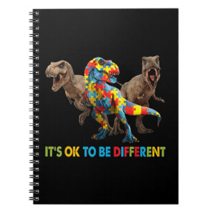 Dinosaurier Autism Awareness Design verfügt über Notizblock