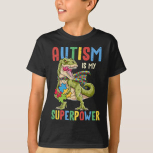 Dinosaurier Autismus ist meine Supermacht Autismus T-Shirt