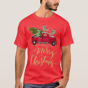Dinosaurier Autofahren Weihnachtsbaum Truck Dinosa T-Shirt
