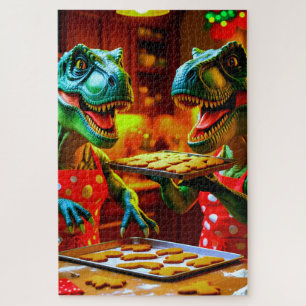 Dinosaurier backen Lebkuchen
