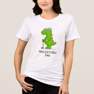 Dinosaurier beim Golfspielen Dinosaurier Golf Shir Tri-Blend Shirt