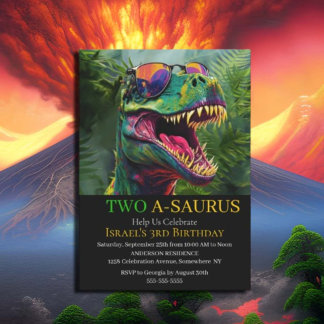 Dinosaurier bereiten sich auf eine ROAR-Einladung  Einladung
