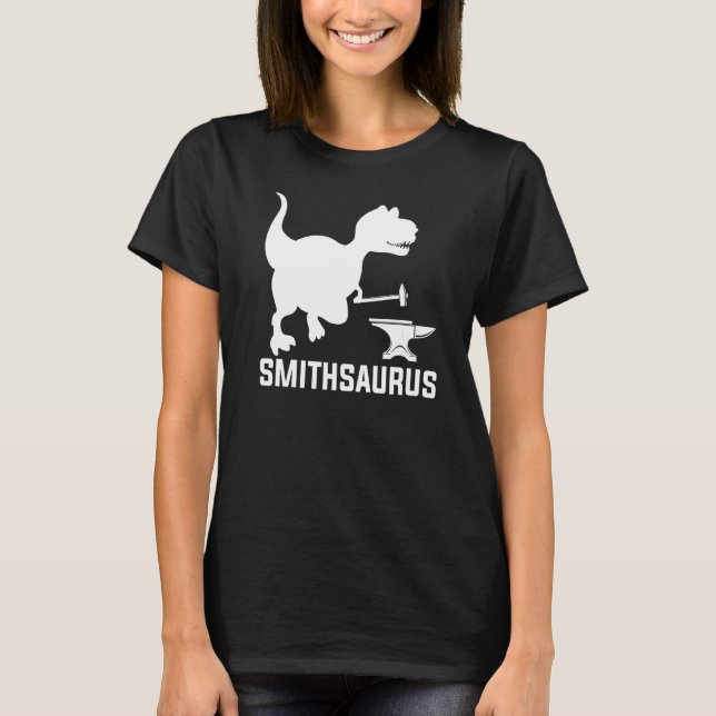Dinosaurier Blacksmithing Knife Maker Apparel T-Shirt (Vorderseite)
