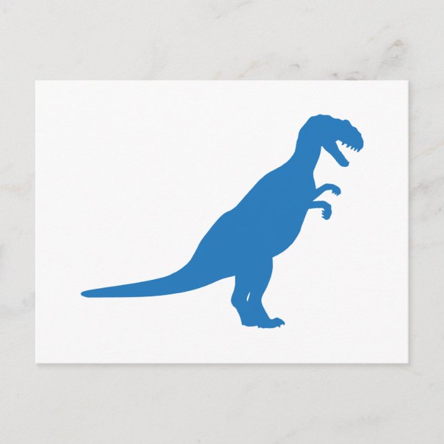 Dinosaurier Blue Postkarte (Vorderseite)