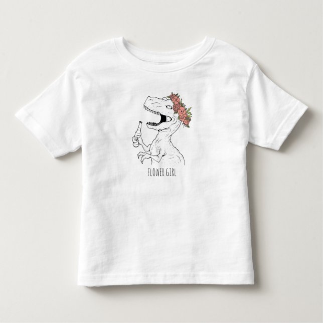 Dinosaurier-Blumenmäuse Kleinkind T-shirt (Vorderseite)
