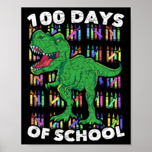 Dinosaurier Boys Girls Kinder Student T Rex 100 Ta Poster