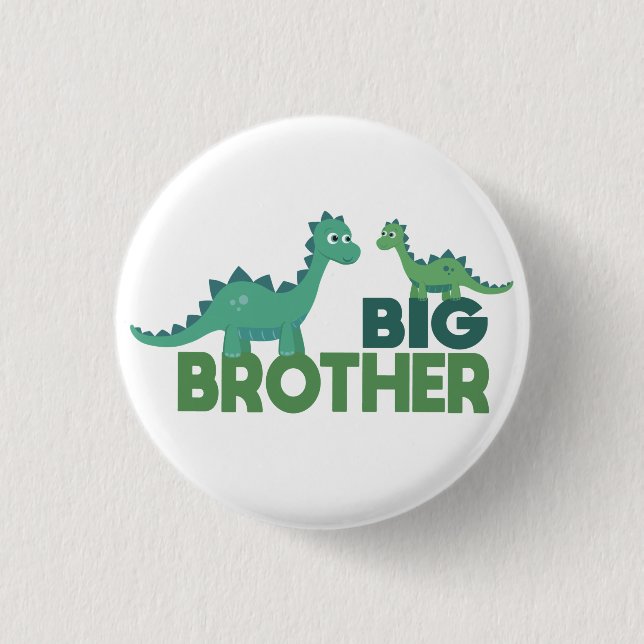 Dinosaurier-Brüder, Großbruderankündigung Button (Vorderseite)