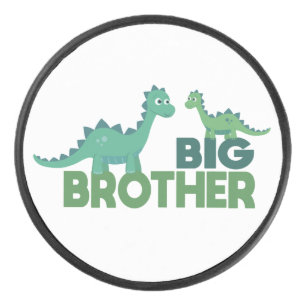 Dinosaurier Brüder, großer Bruder, kleiner Junge Eishockey Puck