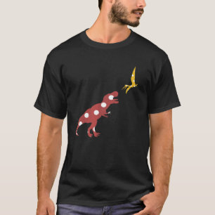 Dinosaurier Bunter Trex Retro Internationaler Punk T-Shirt
