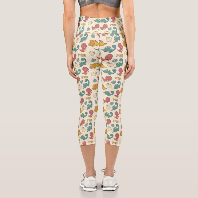 Dinosaurier Capri Leggings (Rückseite)