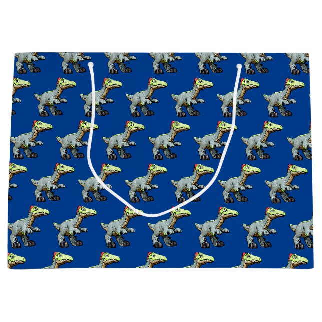 Dinosaurier Cartoon Spielzeug Dilophosaurus Große Geschenktüte (Vorderseite)
