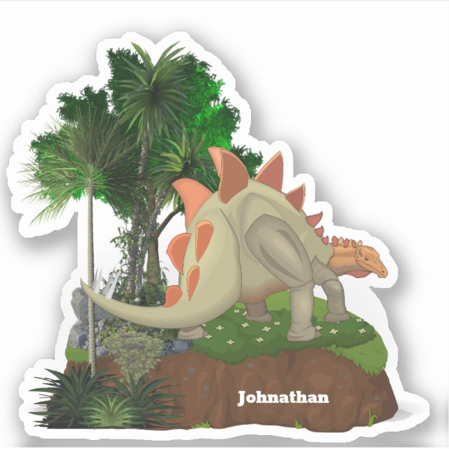 Dinosaurier Cartoon stegosaurus DIY Aufkleber (Vorderseite)