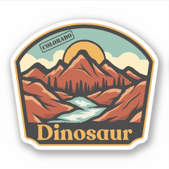 Dinosaurier, Colorado Aufkleber (Vorderseite)