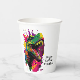 Dinosaurier Cool Pink Paper Cups Pappbecher