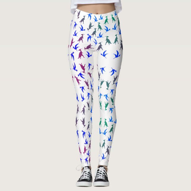 Dinosaurier Custom Leggings (Vorderseite)