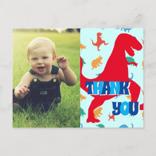 Dinosaurier-Dankeskarten für Kinder Postkarte