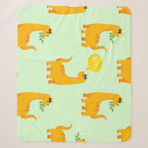 Dinosaurier Delight: Das helle Muster der Kinder. Sherpadecke