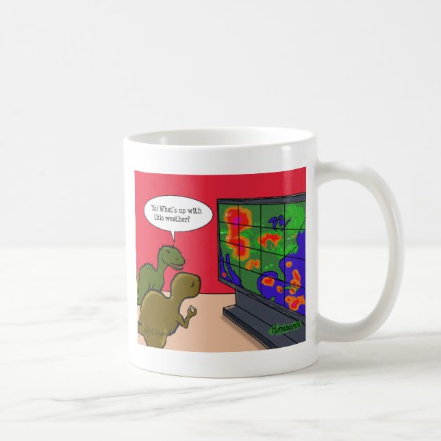 Dinosaurier des Klimawandels Kaffeetasse (Rechts)