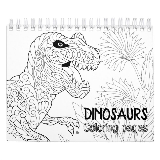 Dinosaurier, die Seiten färben Kalender (Titelbild)